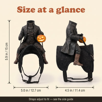 Rider size: 5.9 in tall, 5.0 in wide, 4.5 in deep (15 x 12.7 x 11.4 cm)